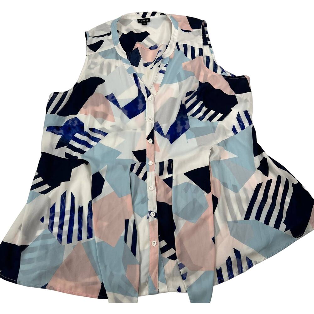 Torrid Tunic Sleeveless Geometric Top Juniors 1